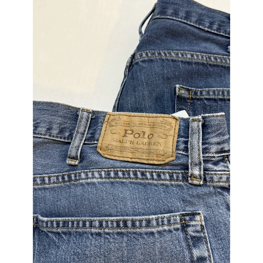 (2) Lot Polo Ralph Lauren‎ Classic Fit Blue Navy Jeans Slim Straight 38x30 Pants